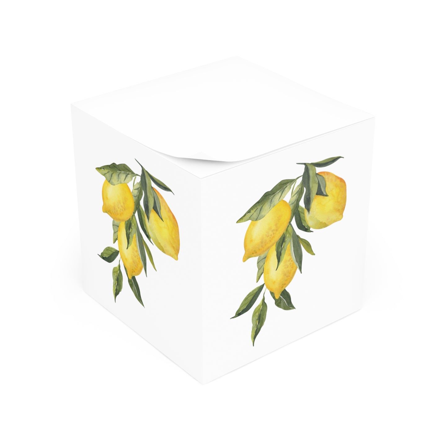 Lemon Sticky Note Cube