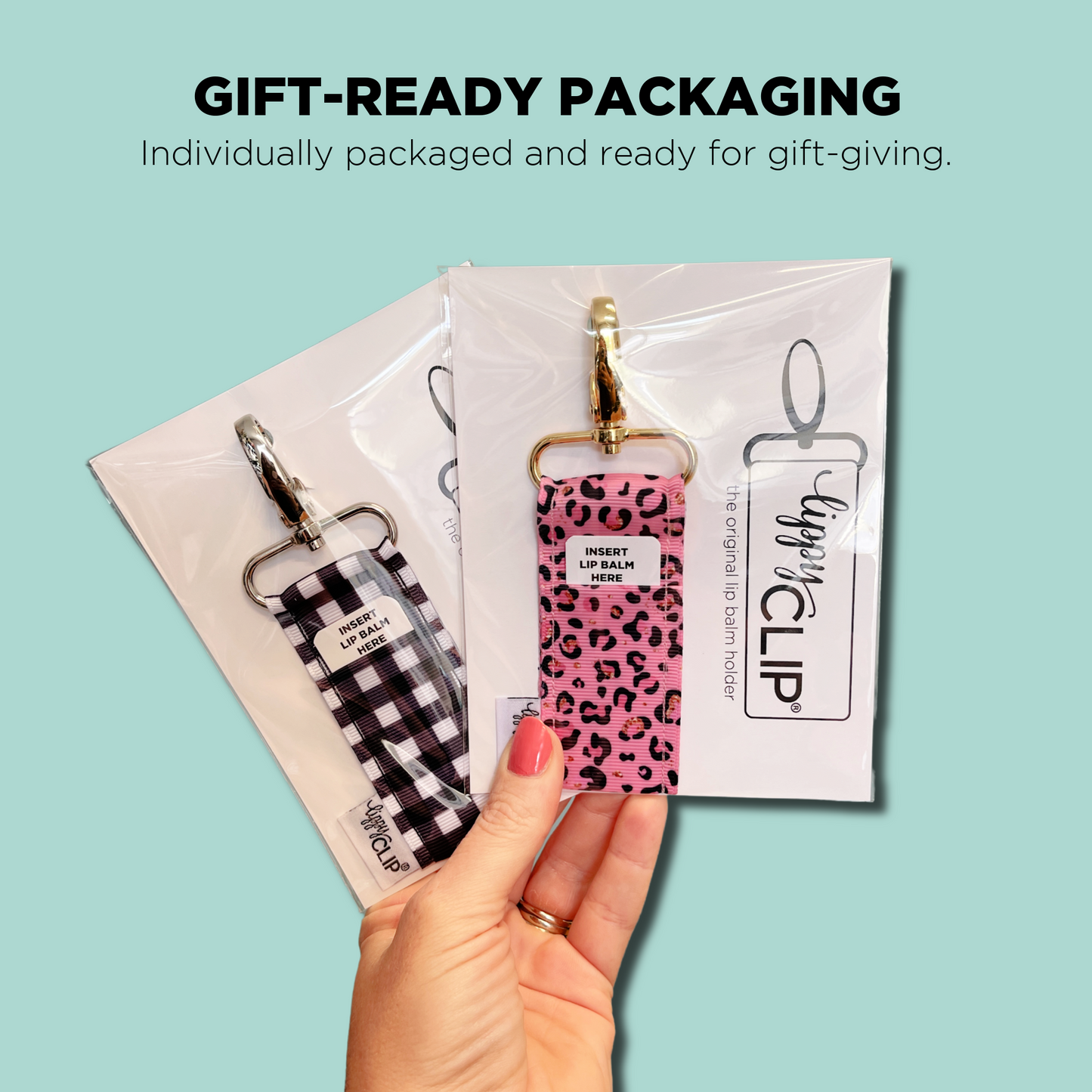 Mauve Floral LippyClip® Lip Balm Holder