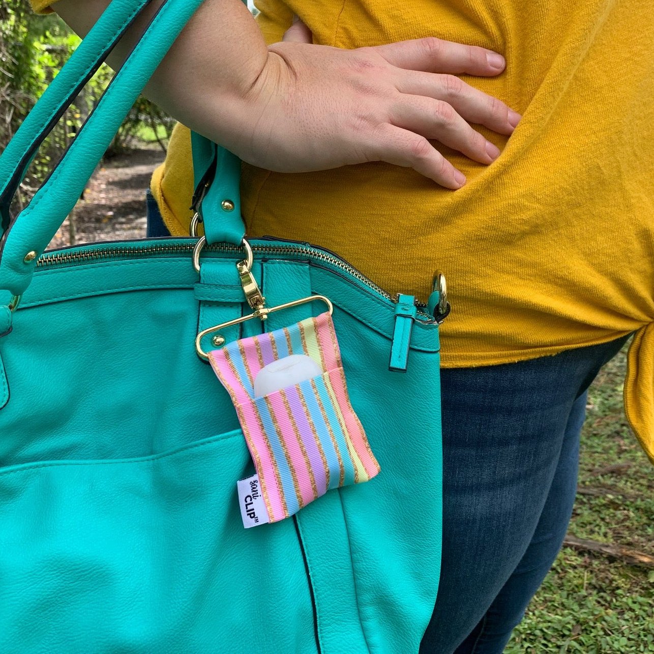 Feminine Floral SaniClip Hand Sanitizer Holder - made to order