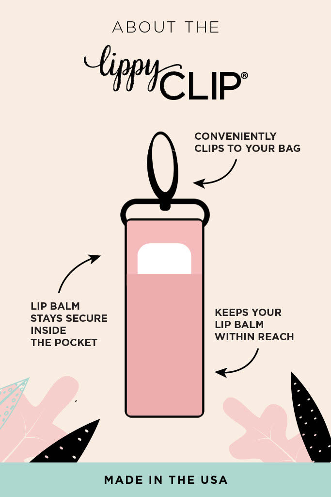 Mauve Floral LippyClip® Lip Balm Holder