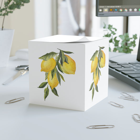 Lemon Sticky Note Cube